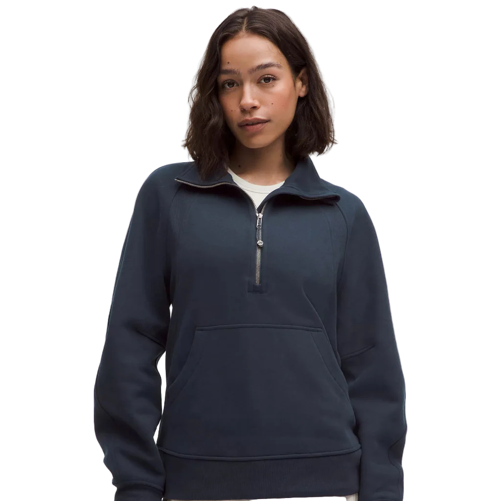 Lululemon Women's True Navy Scuba Oversized Funnel Neck Half Zip