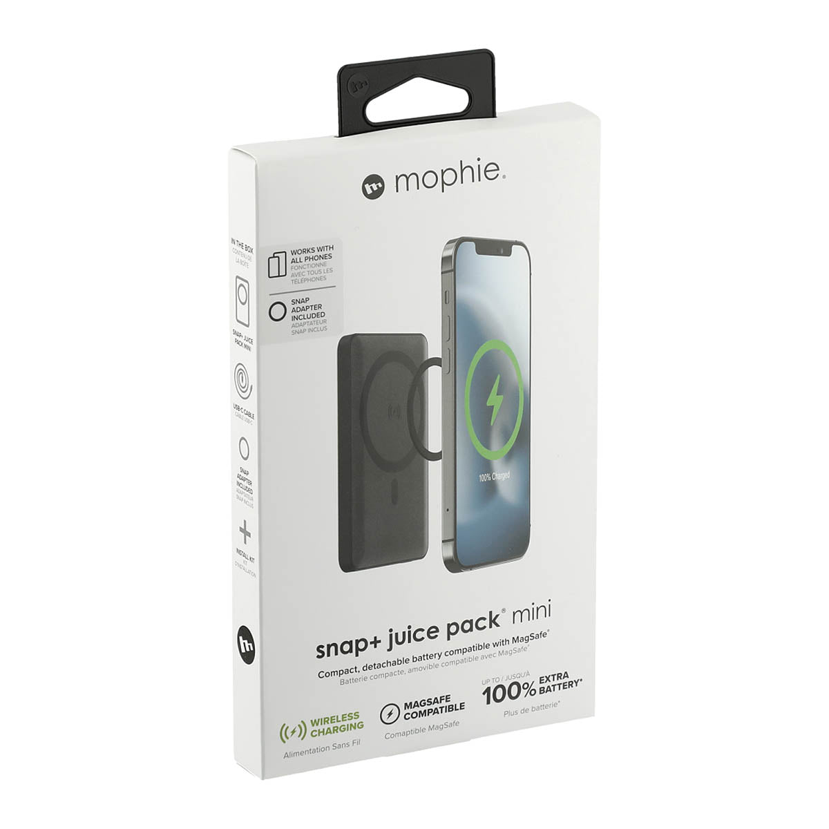 Mophie Black Snap 5000 mAh Wireless Power Bank