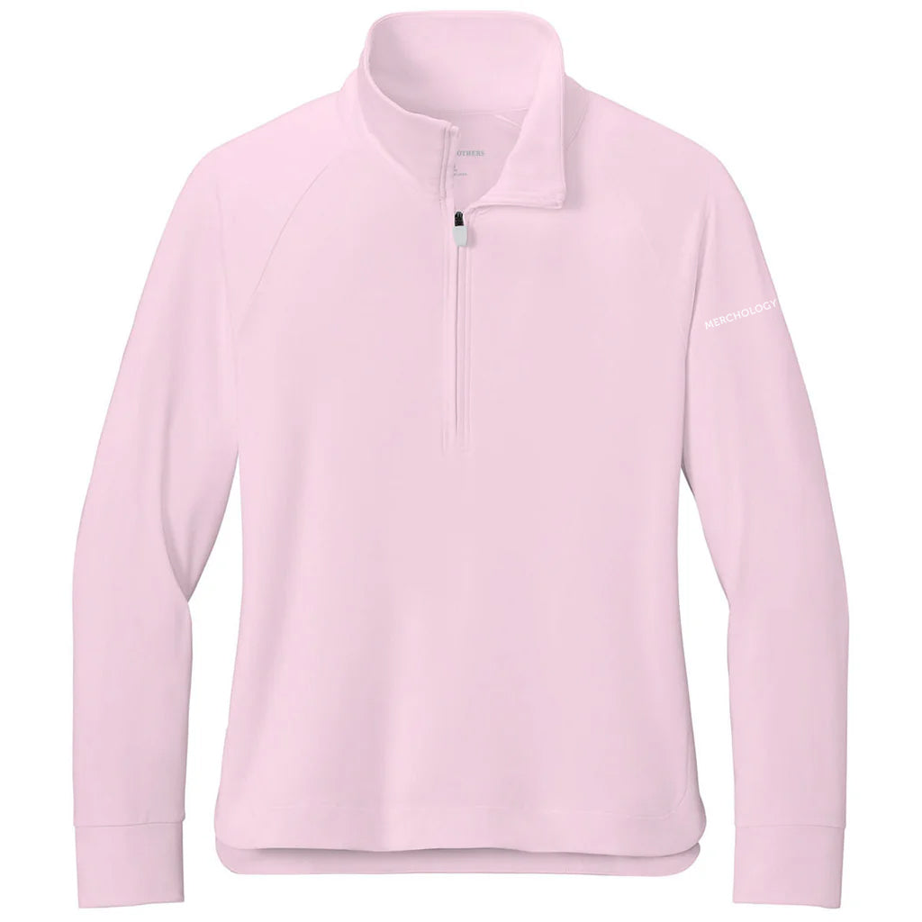 Brooks Brothers Women's Pearl Pink Luxe Performance 1/4-Zip