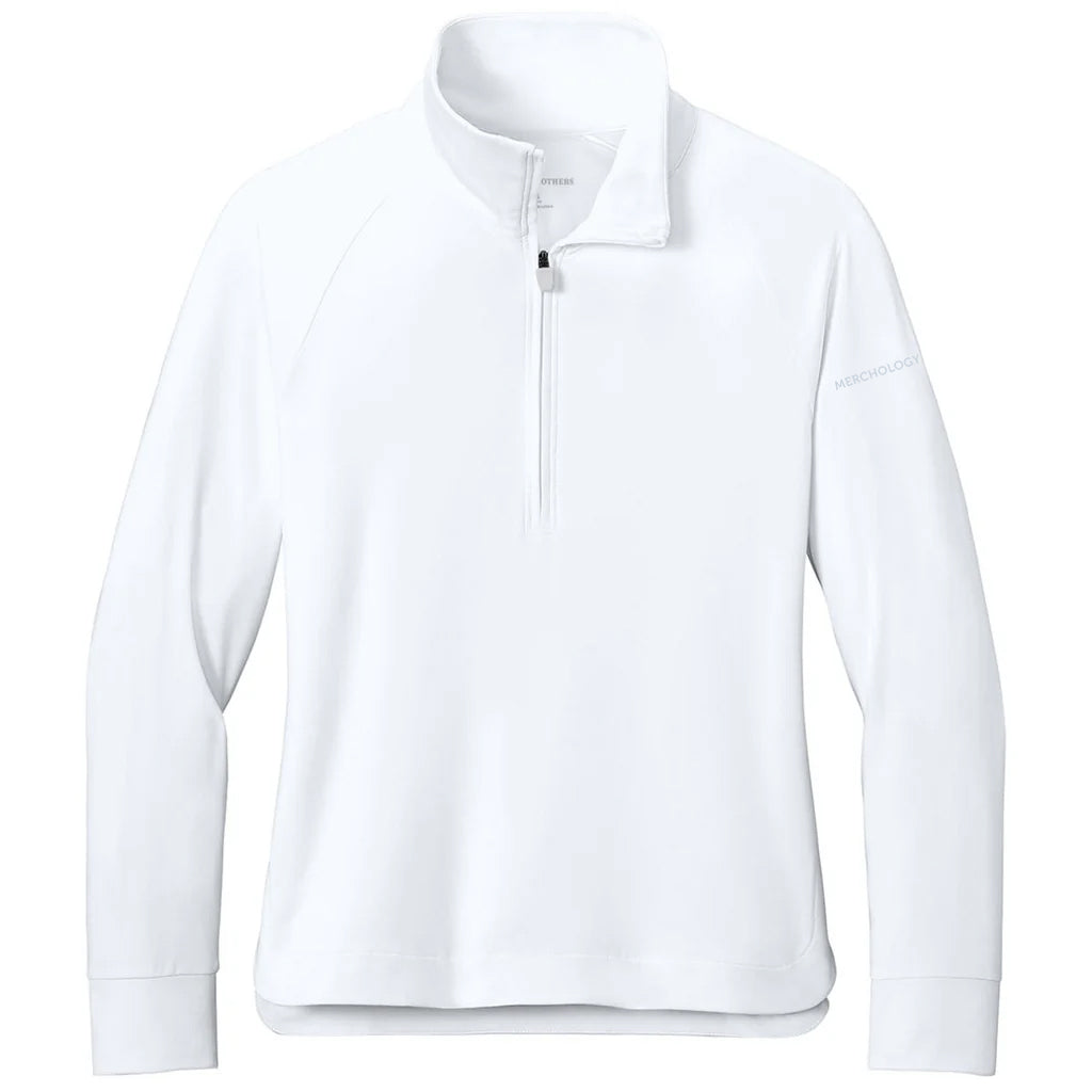 Brooks Brothers Women's White Luxe Performance 1/4-Zip