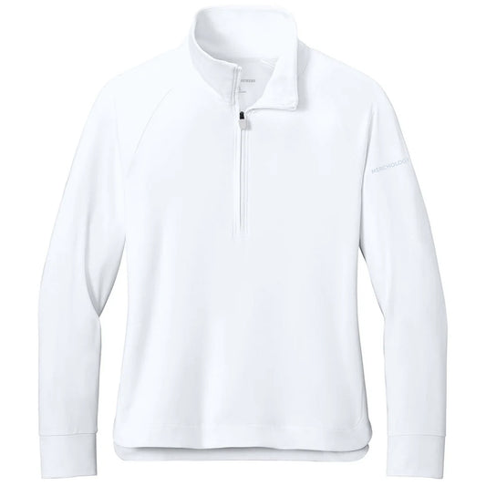 Brooks Brothers Women's White Luxe Performance 1/4-Zip