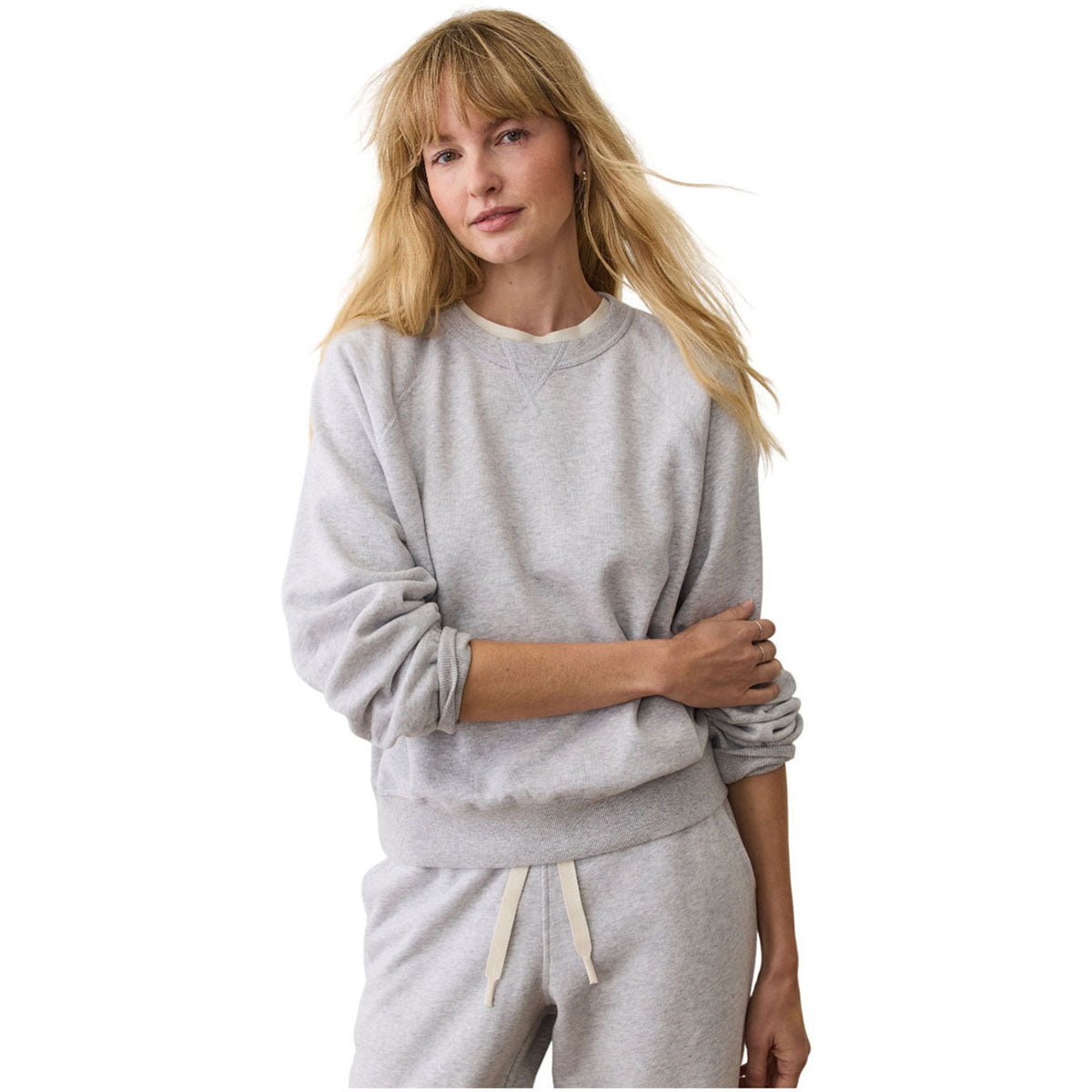Marine Layer Women's Heather Grey Cloud 9 Fleece Sweatshirt