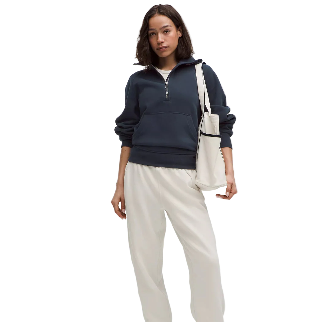 Lululemon Women's True Navy Scuba Oversized Funnel Neck Half Zip