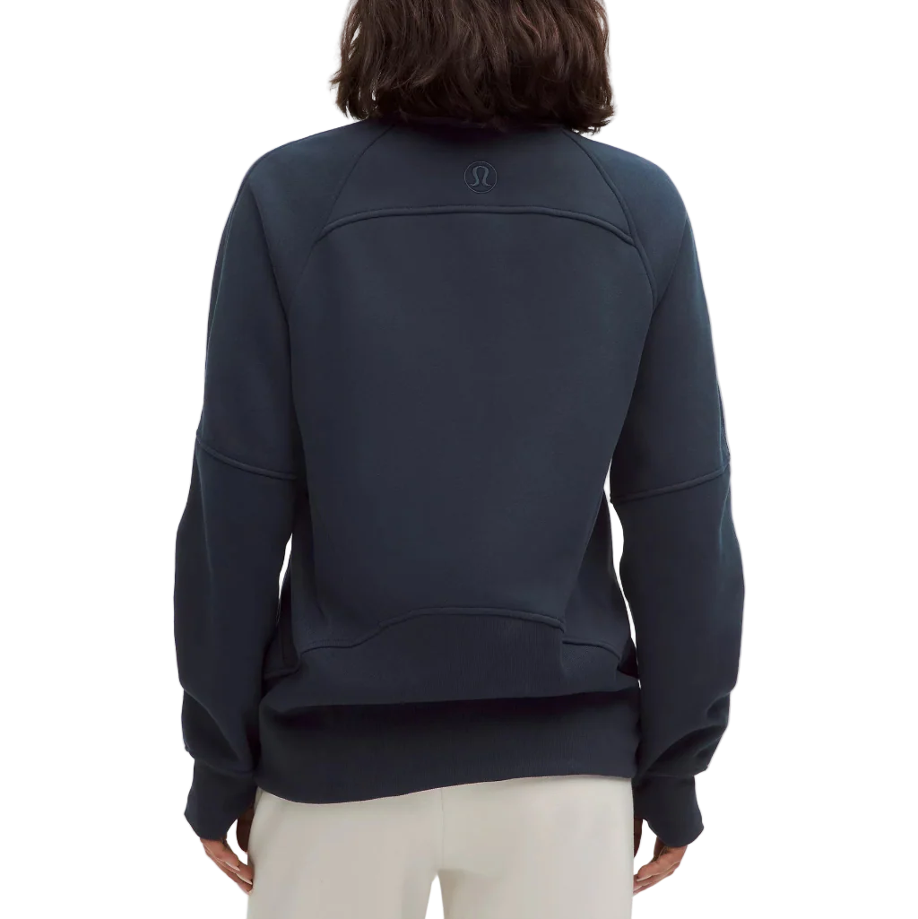 Lululemon Women's True Navy Scuba Oversized Funnel Neck Half Zip