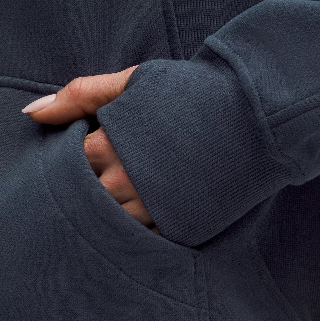 Lululemon Women's True Navy Scuba Oversized Funnel Neck Half Zip