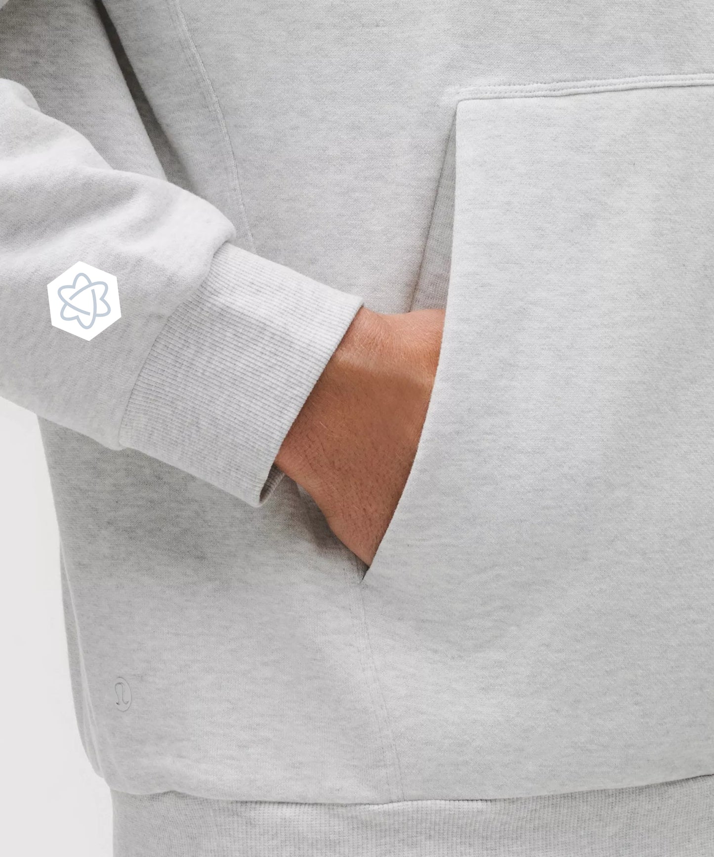 Lululemon Men's Heathered Core Ultra Light Grey Steady State Pullover Hoodie