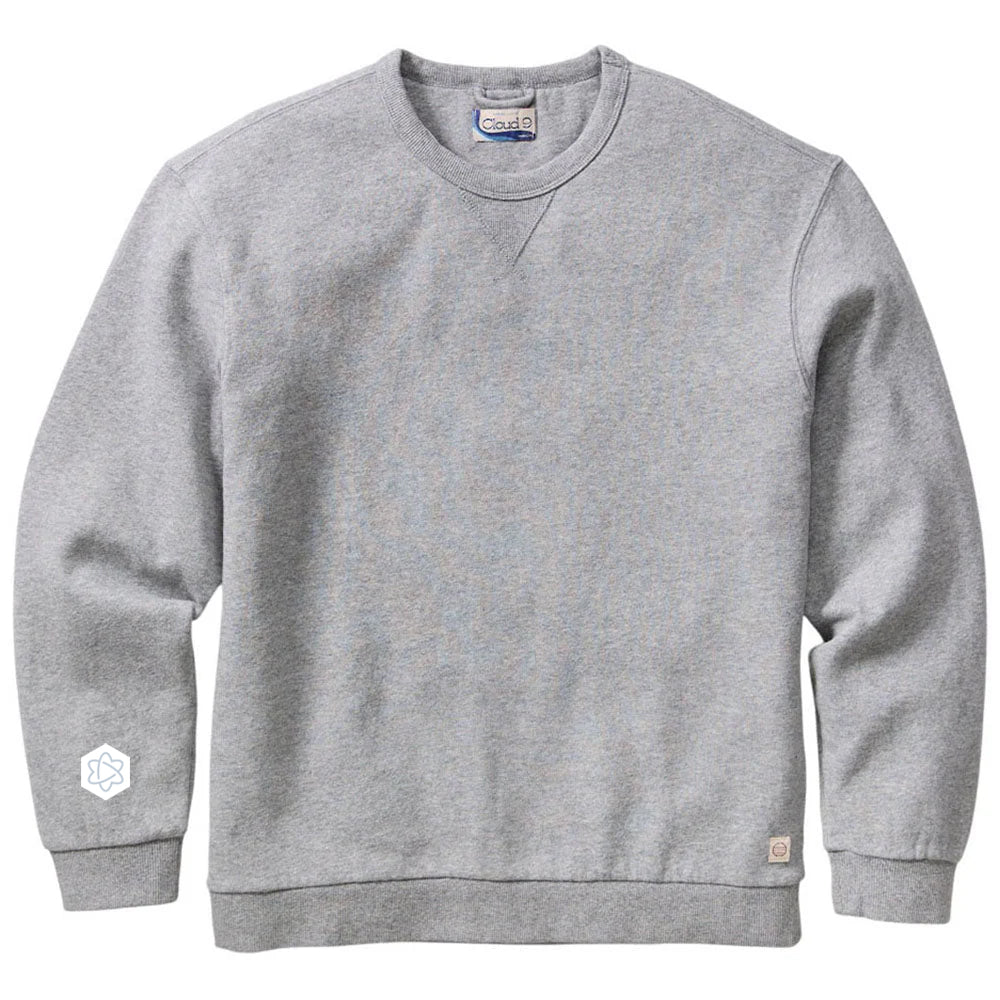 Marine Layer Men's Heather Grey Cloud 9 Fleece Relaxed Crewneck