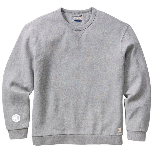 Marine Layer Men's Heather Grey Cloud 9 Fleece Relaxed Crewneck