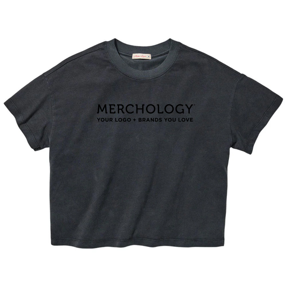 Marine Layer Women's Black Luxe Sueded Tee