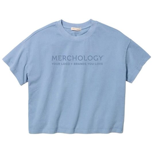 Marine Layer Women's Coastal Blue Luxe Sueded Tee