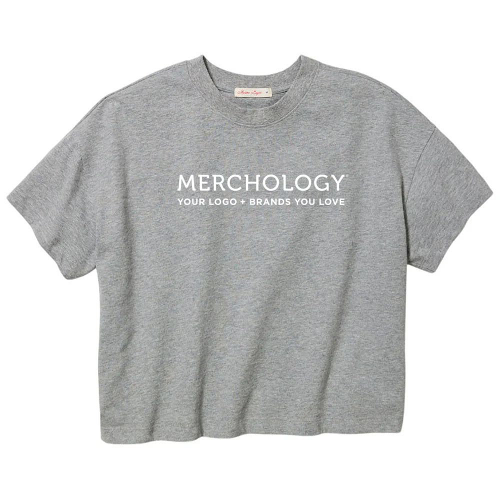 Marine Layer Women's Heather Grey Luxe Sueded Tee