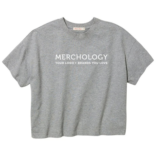 Marine Layer Women's Heather Grey Luxe Sueded Tee