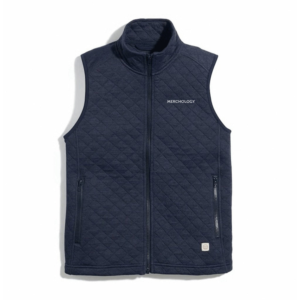 Marine Layer Men's Navy Heather Corbet Full Zip Vest