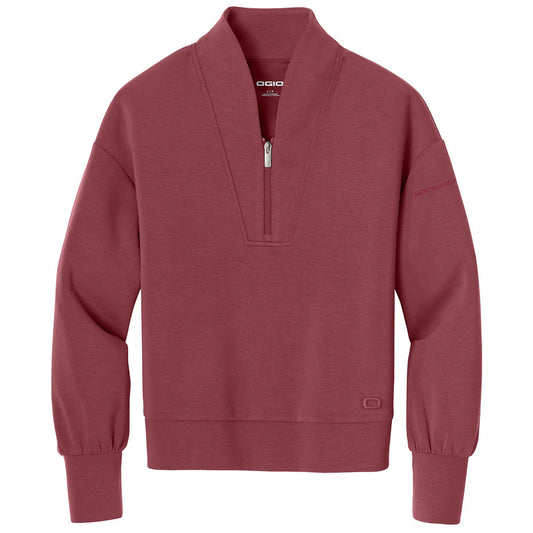 OGIO Women's Soft Ruby Transcend 1/4-Zip