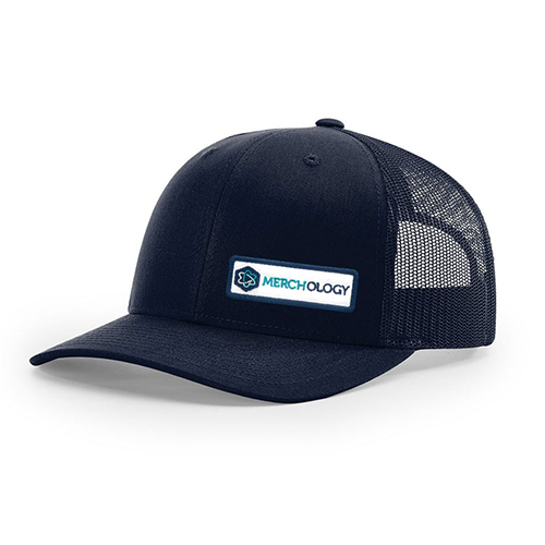 Richardson Navy Mesh Back Solid Trucker Hat