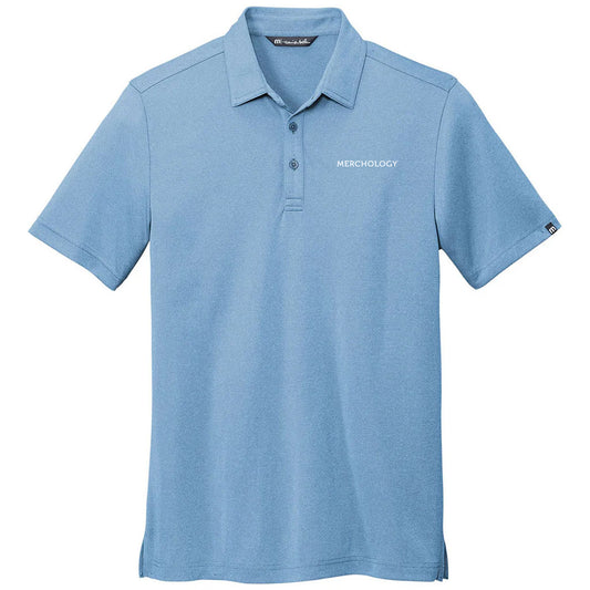 TravisMathew Men's Brilliant Blue Heather Coto Performance Polo