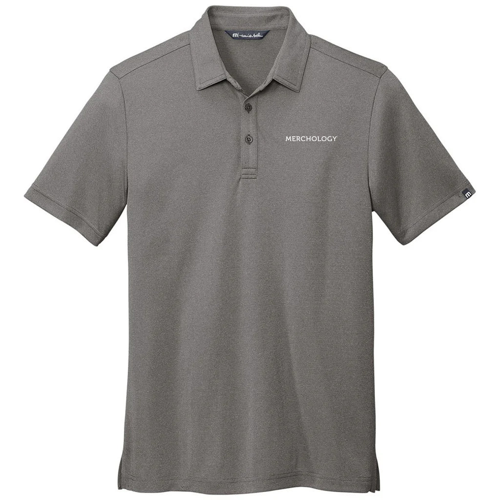 TravisMathew Men's Quiet Shade Grey Heather Coto Performance Polo
