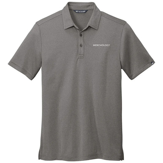 TravisMathew Men's Quiet Shade Grey Heather Coto Performance Polo