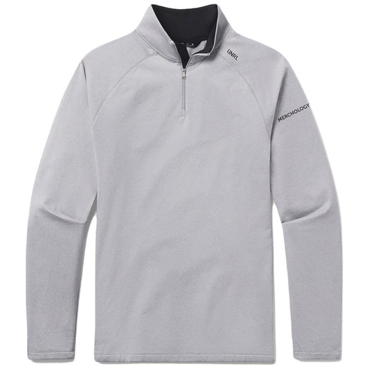 UNRL Men's Heather Grey Interlock Quarter Zip