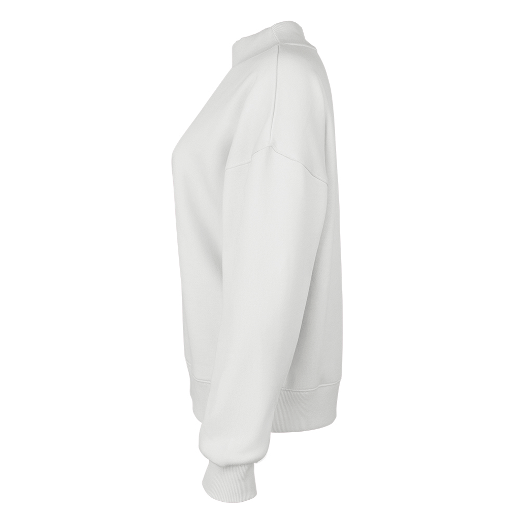 Charles River Women's White Willow Mock-Neck Sweatshirt - Puff Embroidery