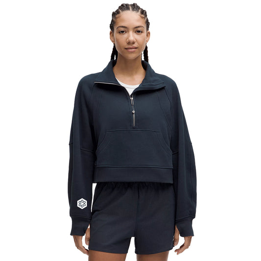 Lululemon Women's True Navy Scuba Oversized Funnel-Neck Half Zip