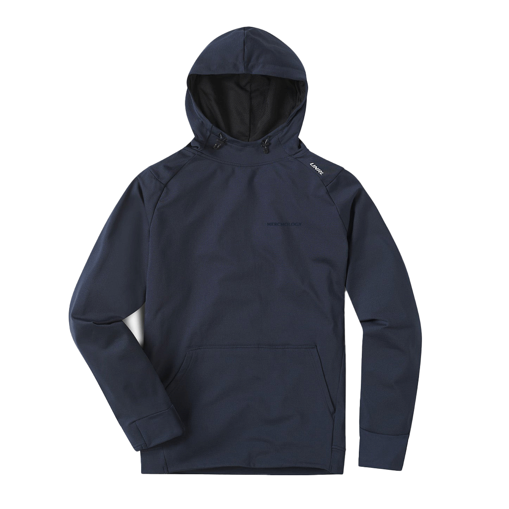 UNRL Unisex Navy Crossover Hoodie II